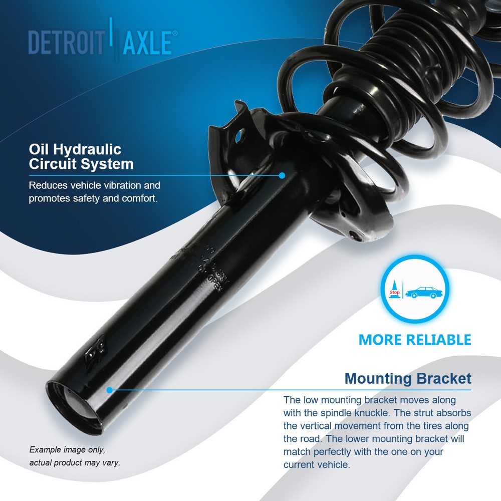 Front Struts Spring Assembly + Sway Bar Link for VW Beetle Eos Golf Jetta Passat