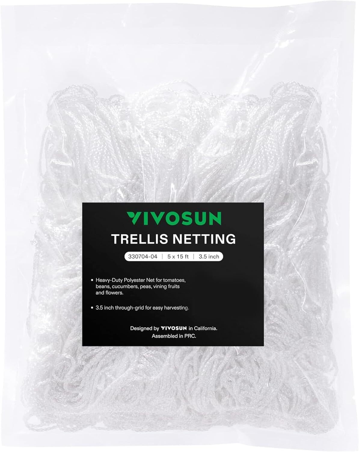 VIVOSUN 15/30ft Heavy Duty Trellis Netting Polyester Grow Net for Plant Climbing