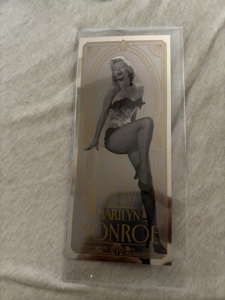 Marilyn Monroe 1/1000th oz .999 Silver Note