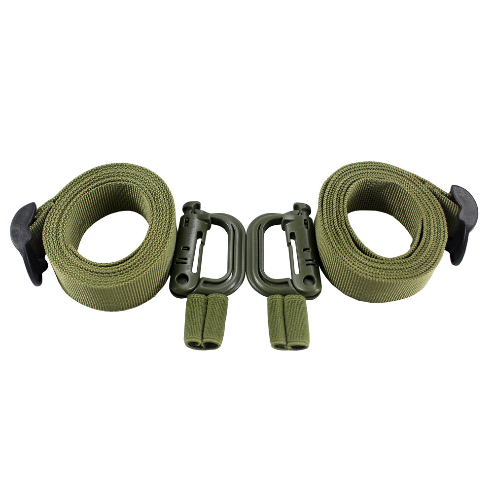 2 PCS Tactical Utility Strap with Buckle Lashing Nylon Molle Backpack Accessory