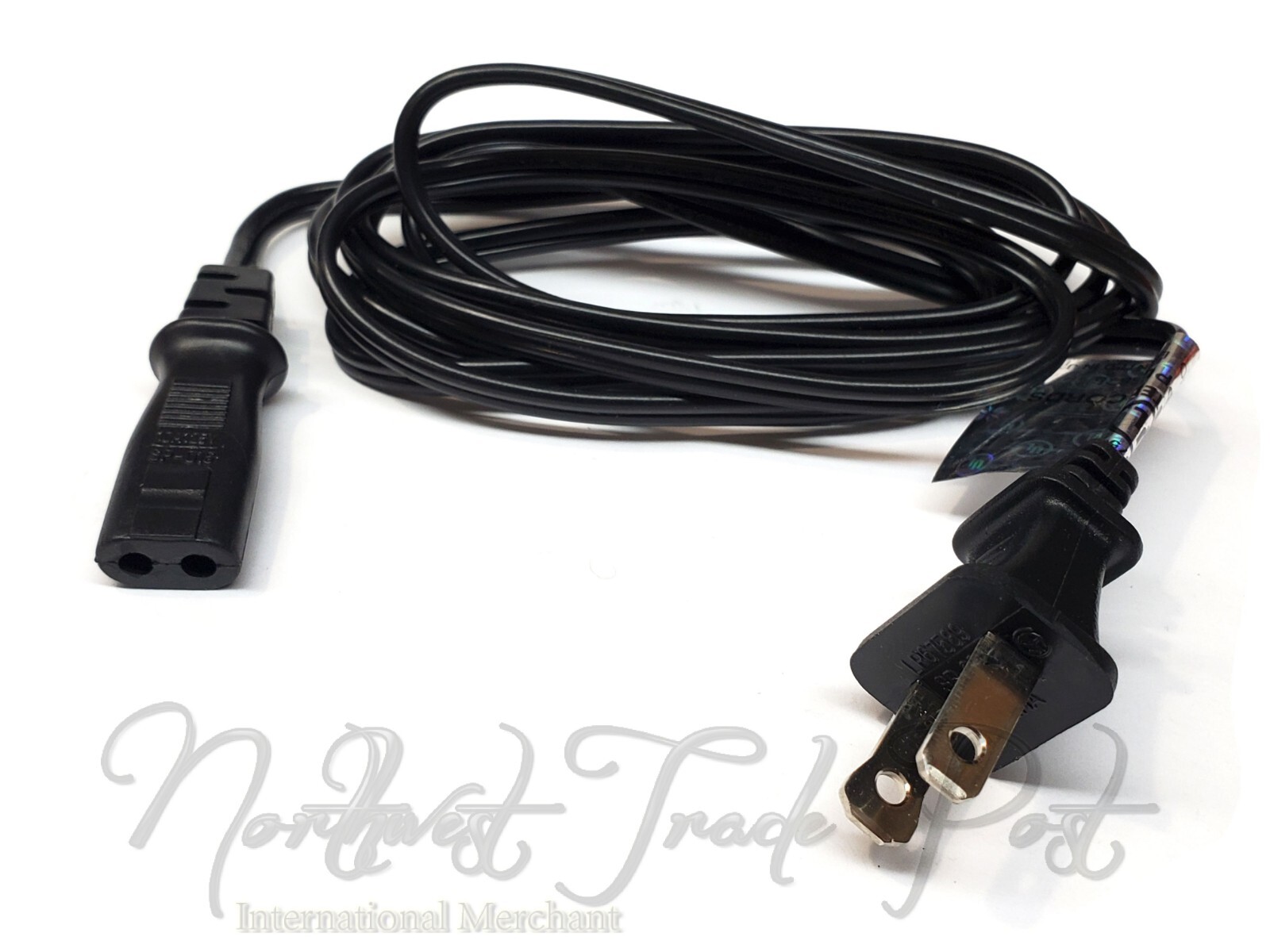 2-Pin Oval Power Cord for Technics Turntable Record Player Model SL-B350 SL-10 +