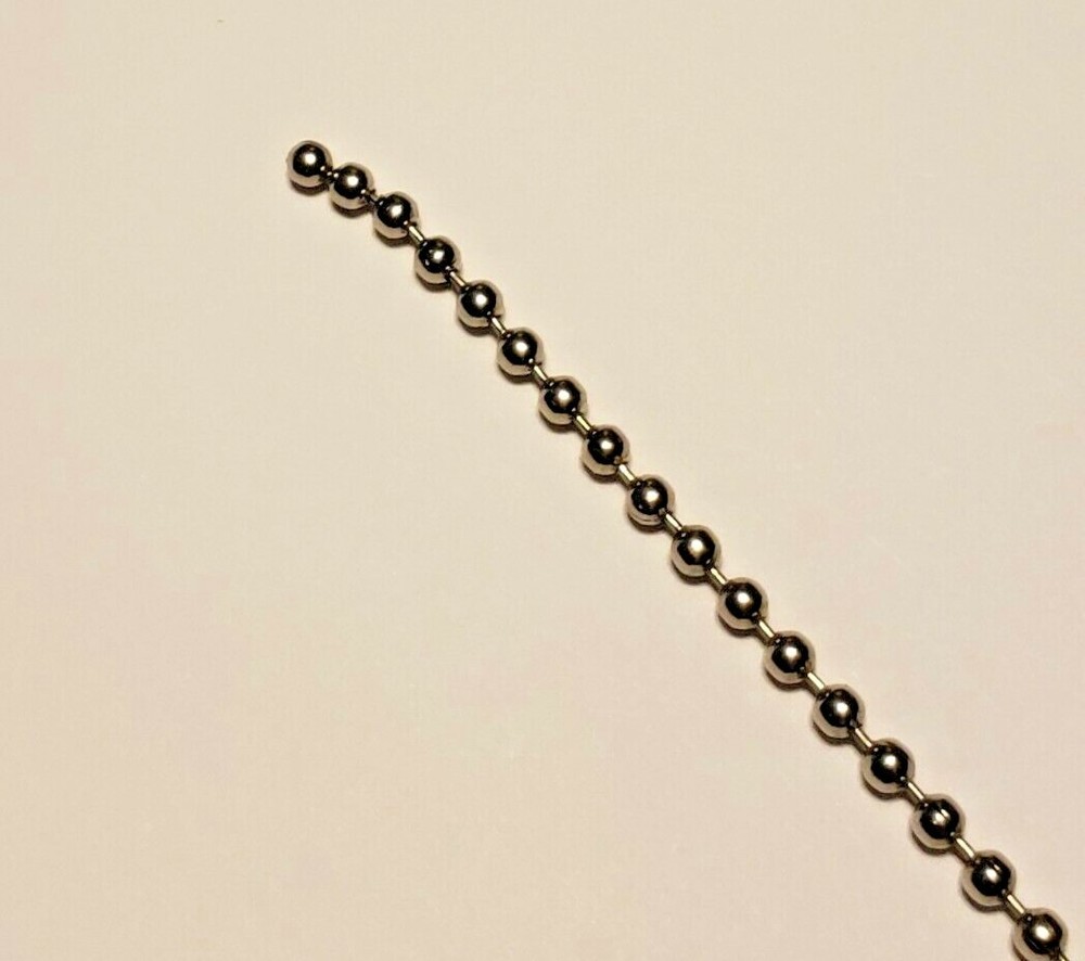 NICKEL PLATED PULL CHAIN FOR PULL CHAIN LAMP SOCKETS 6" LONG NEW 300J