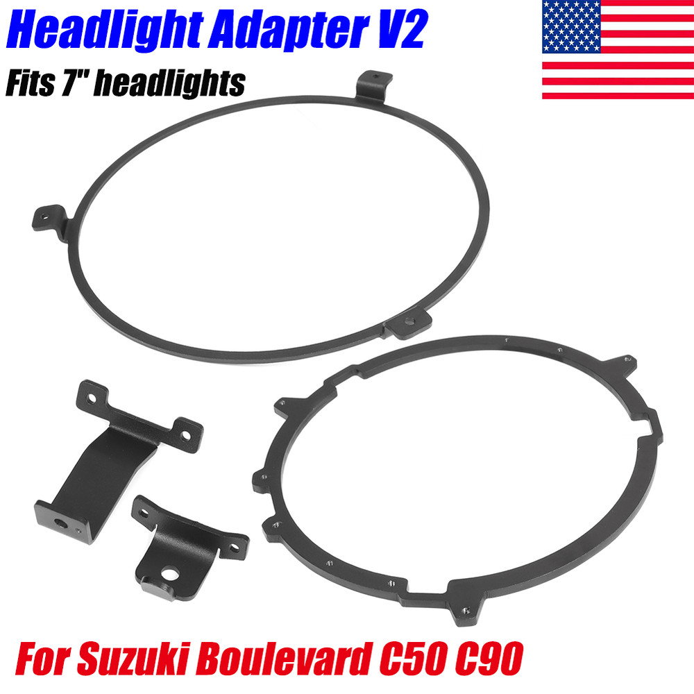 For Suzuki C50 C90 7" LED Headlight Adapter V2 Version 2 Light Mounting Bracket