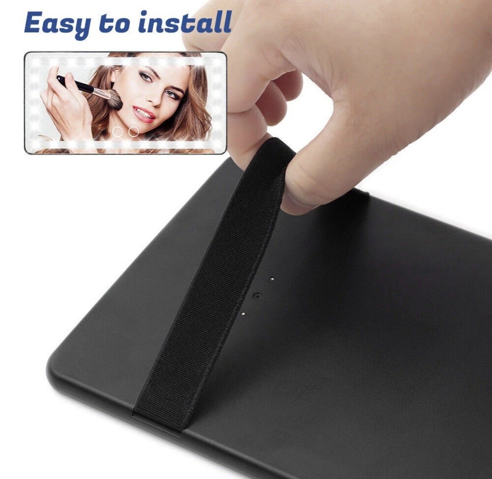 Car Visor Vanity Mirror with Lights,Rechargeable Adjustable LED Makeup Mirror