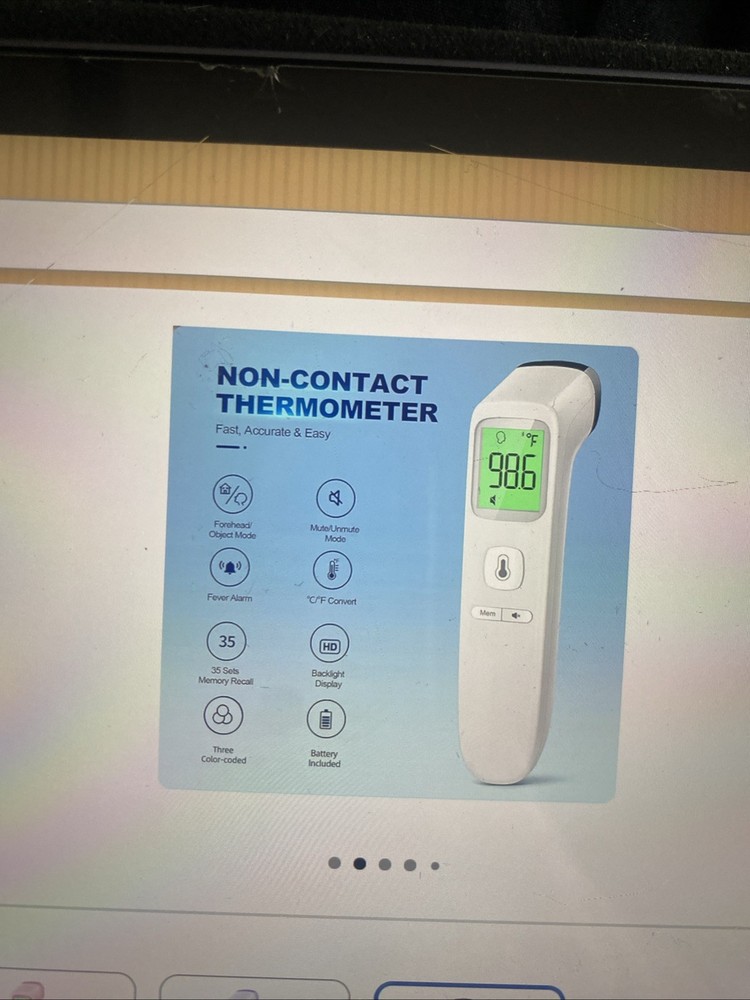 Thermometer No-Touch, Infrared Forehead