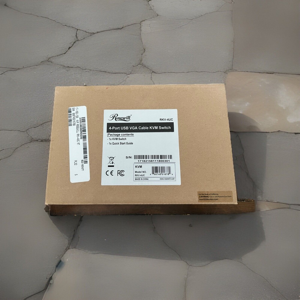 Rosewill 4 Port USB Cable KVM Switch RKV-4UC