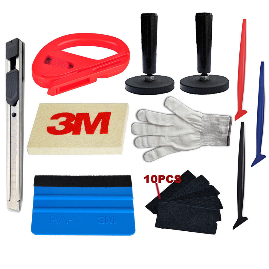 Car Wrap Vinyl Application Tools Kit 3M Micro Squeegee Tuck Tools Gasket Combo