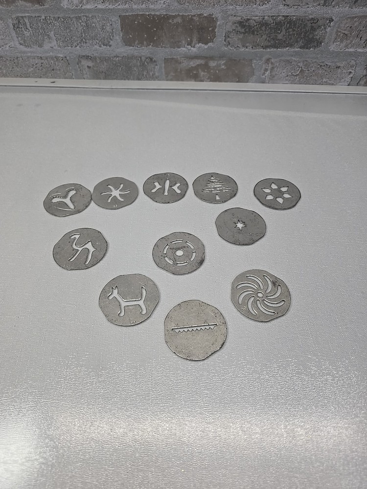 *VINTAGE* 11 Mirro Cookie Press Spare Replacement Discs **READ***