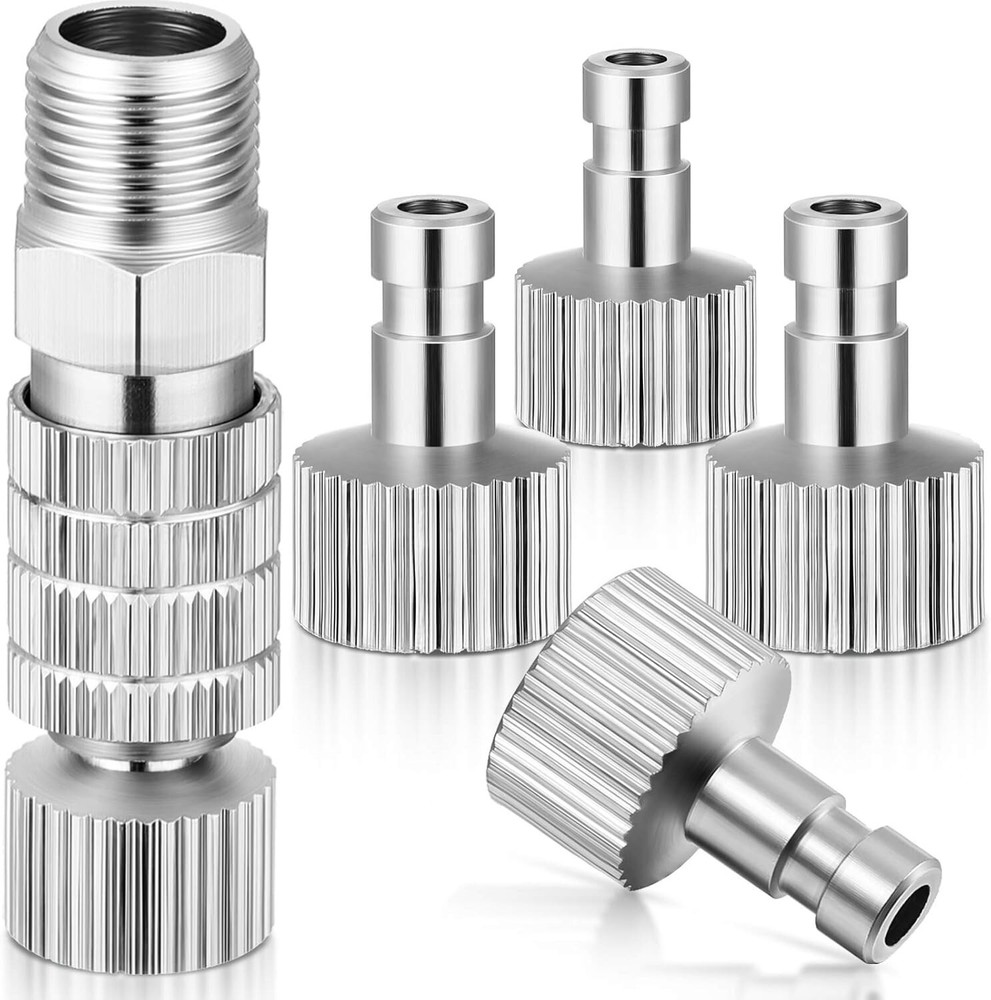 Durable 1/8 Inch Airbrush Adapter Set with Quick Release for Easy Tool Changes