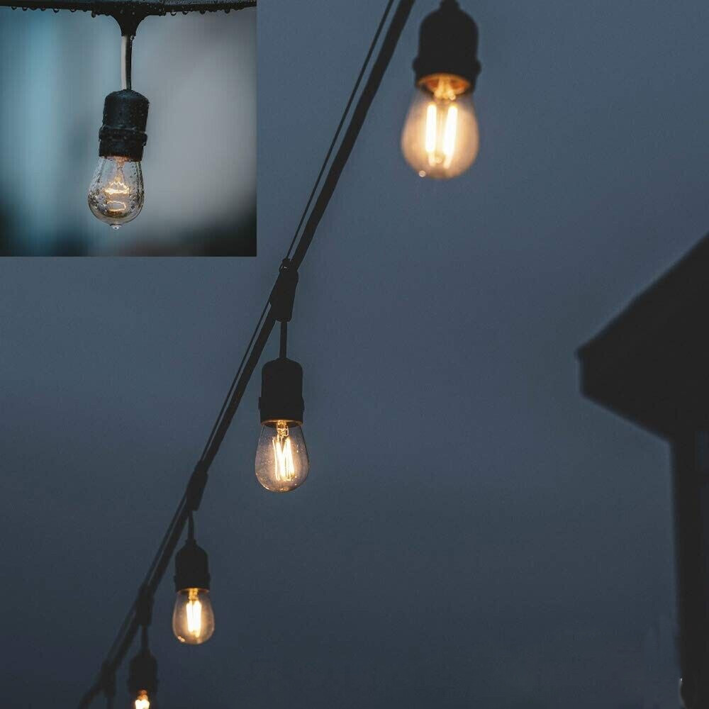 Waterproof Lamp Socket 6 Pack Black Pigtail Lamp Holder Socket E27 US