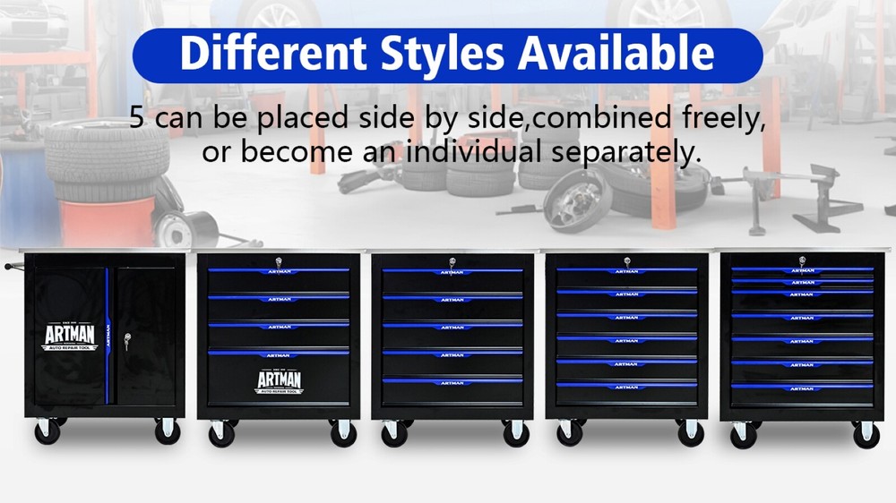 4 Drawer Rolling Tool chest, Tool Organizer, Splicable,for Garage Workshop,diyer