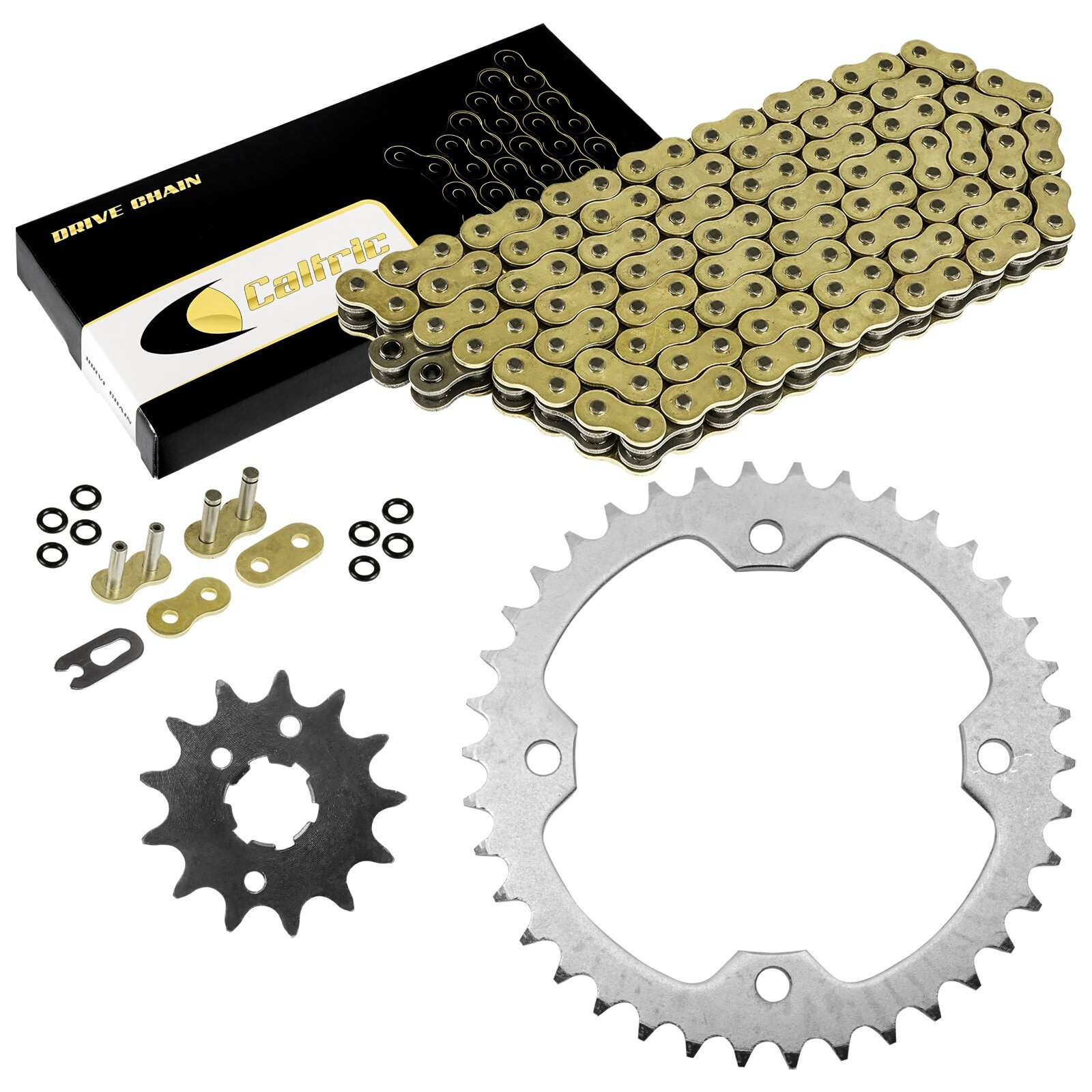 Gold O-Ring Drive Chain & Sprocket Kit for Yamaha Raptor 350 YFM350 2004-2013