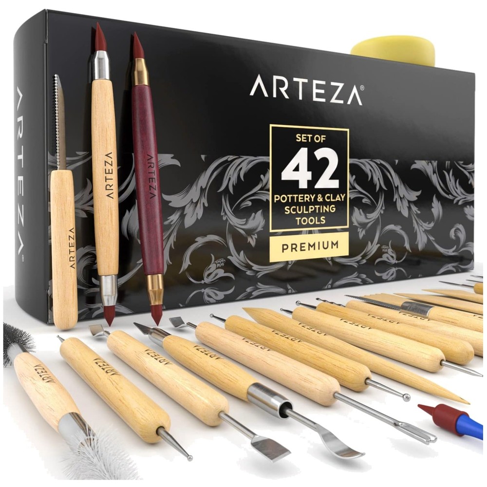 42-Piece Pottery & Sculpting Tools Set