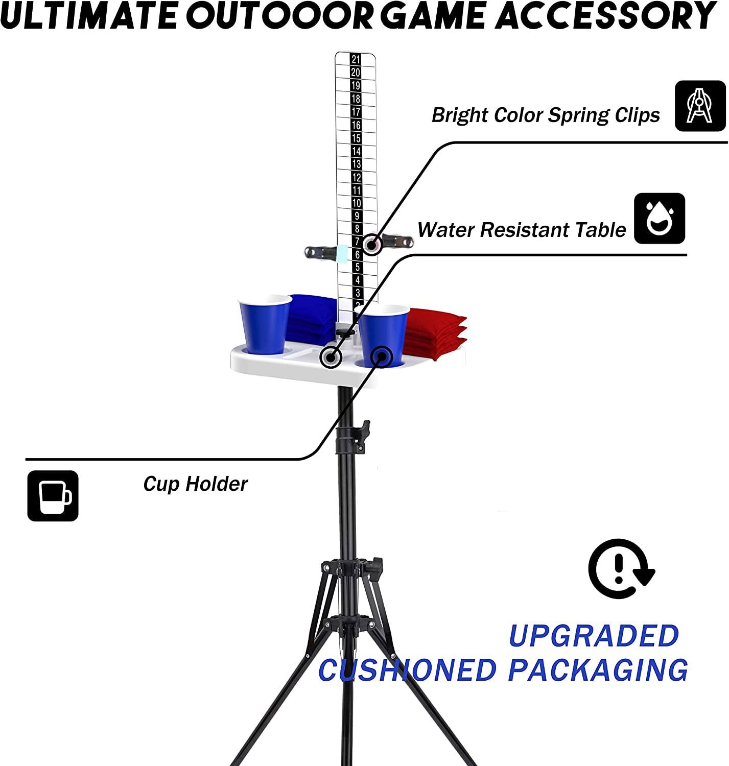Cornhole Scoreboard 2 Sets Cornhole Score Keeper with Drink Holder Cornhole Set