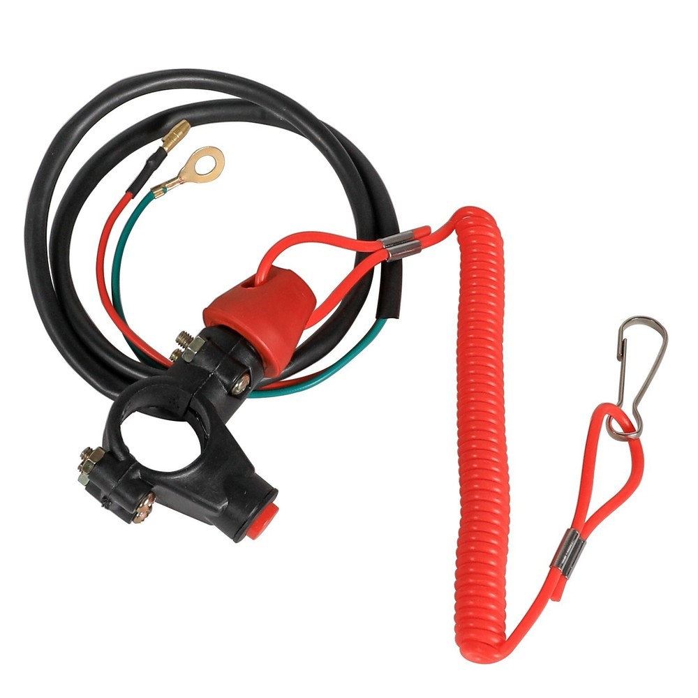 Motorcycle ATV Quad Engine Stop Kill Switch Safety Tether Lanyard Pit Bike Buggy