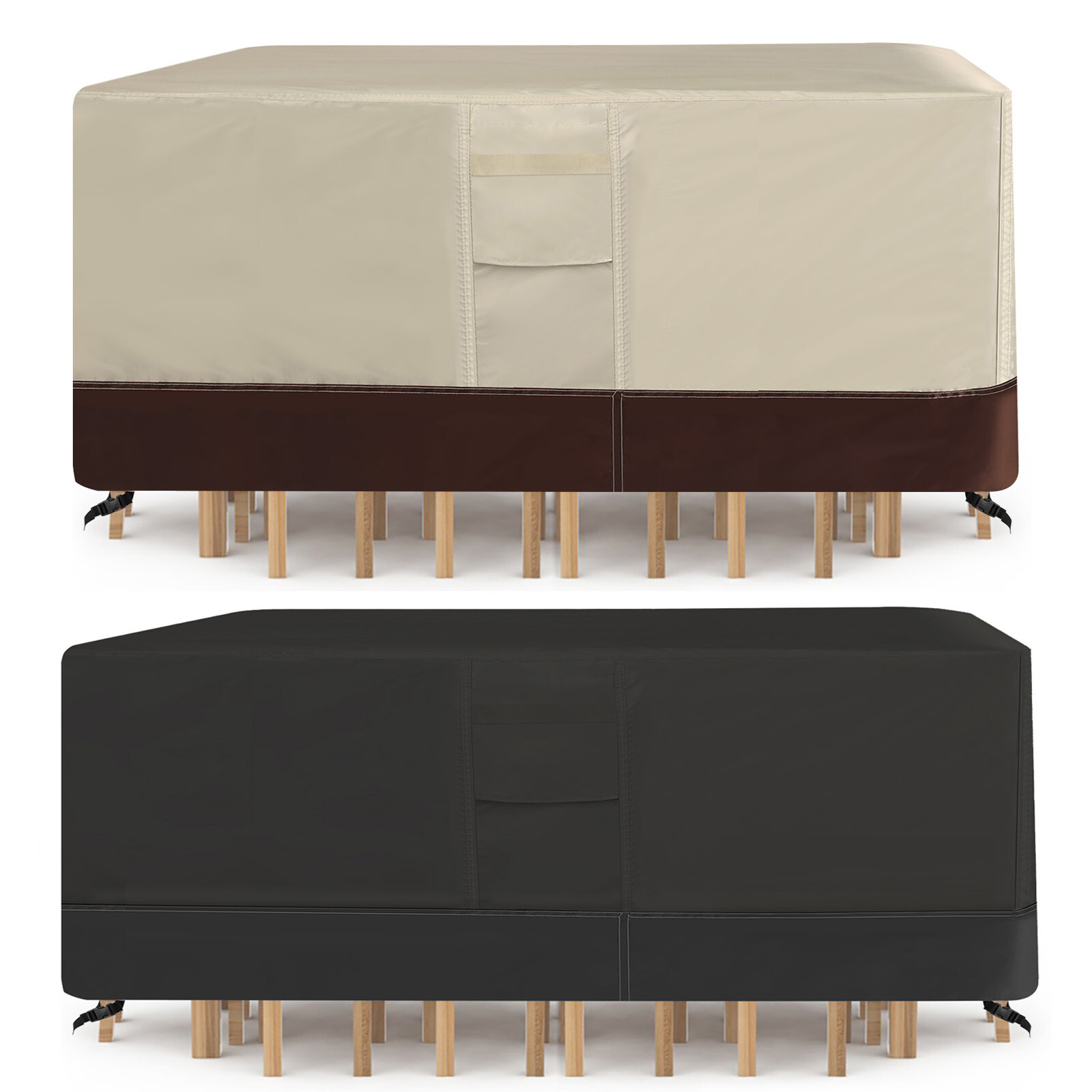 Upgrade Outdoor Furniture Cover Heavy Duty Waterproof Patio Table Cover 3-Color