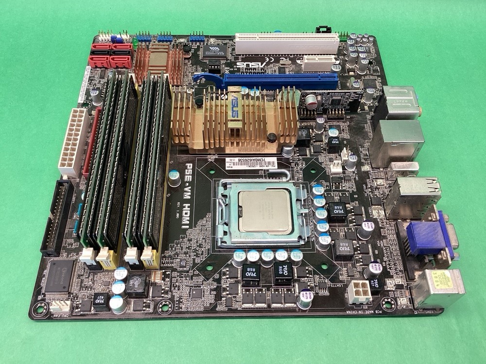 ASUS Motherboard P5E-VM HDMI + Intel Core 2 Duo CPU + RAM - UNTESTED