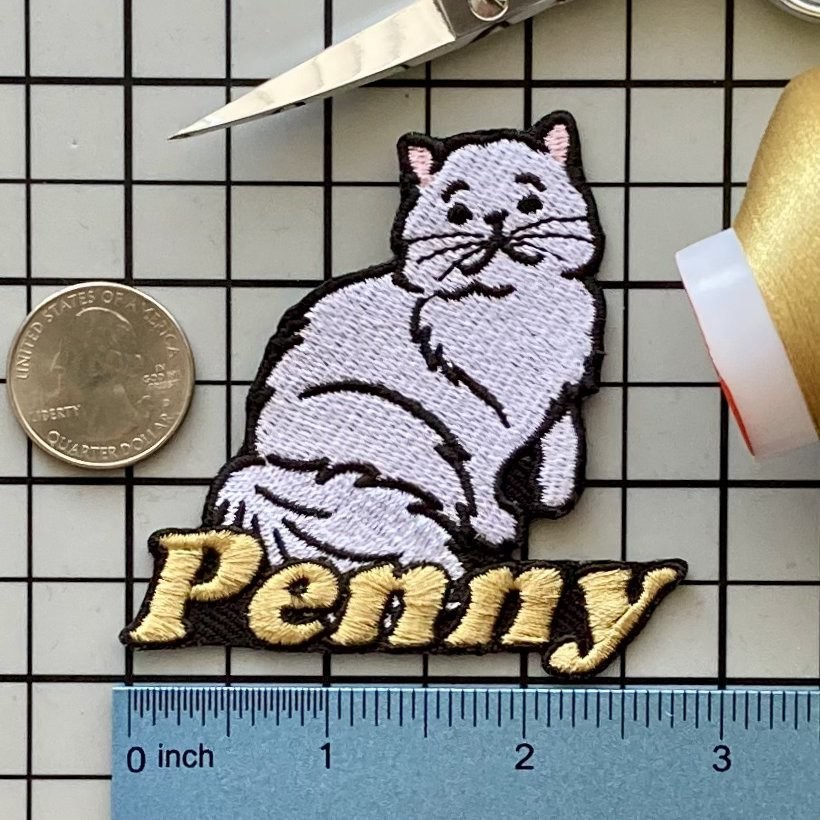 Persian Cat Patch Personalized Custom Iron-on Badge