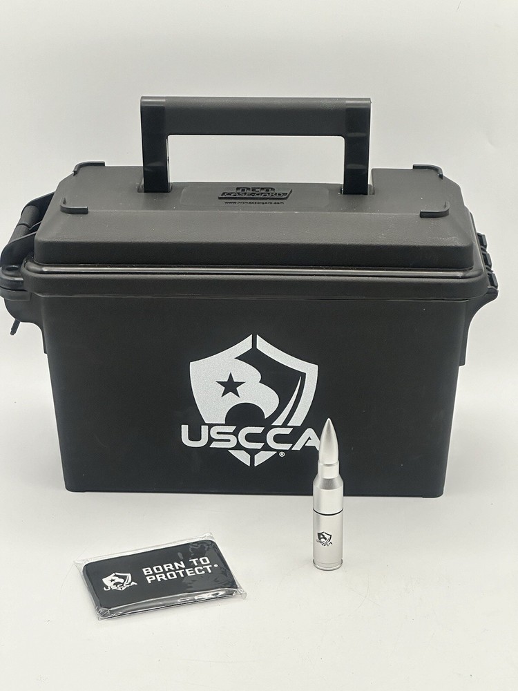 MTM Case-Gard Ammunition Box USCCA Logo Patch And Bullet Shaped Flash Drive