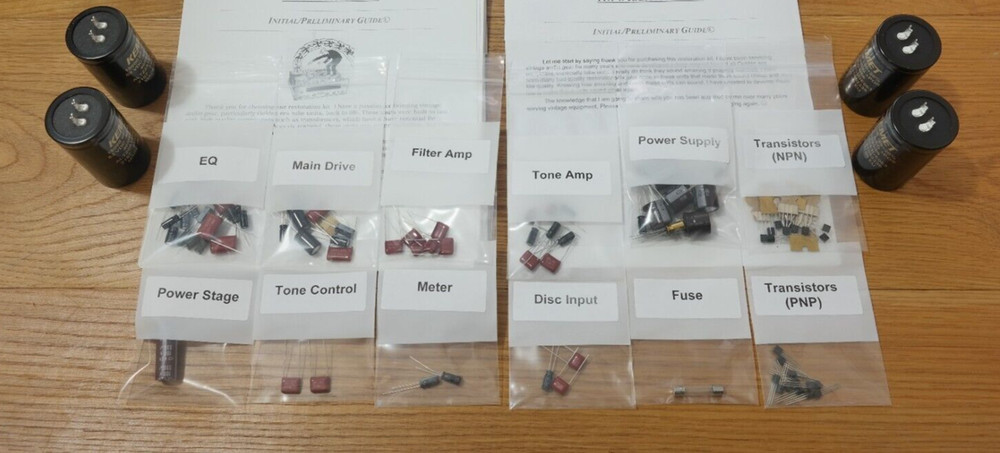 Accuphase E202 Amplifier restoration repair filter capacitor upgrade kit