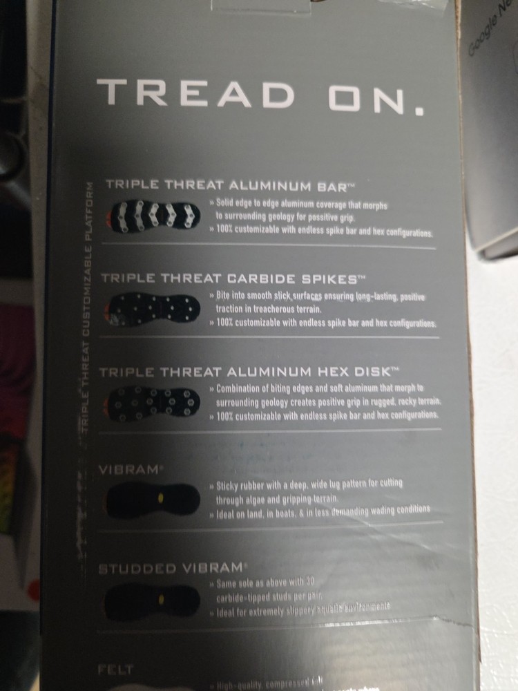 Korkers Omnitrax Interchangeable Sole System-Triple Threat Hex Disk 15