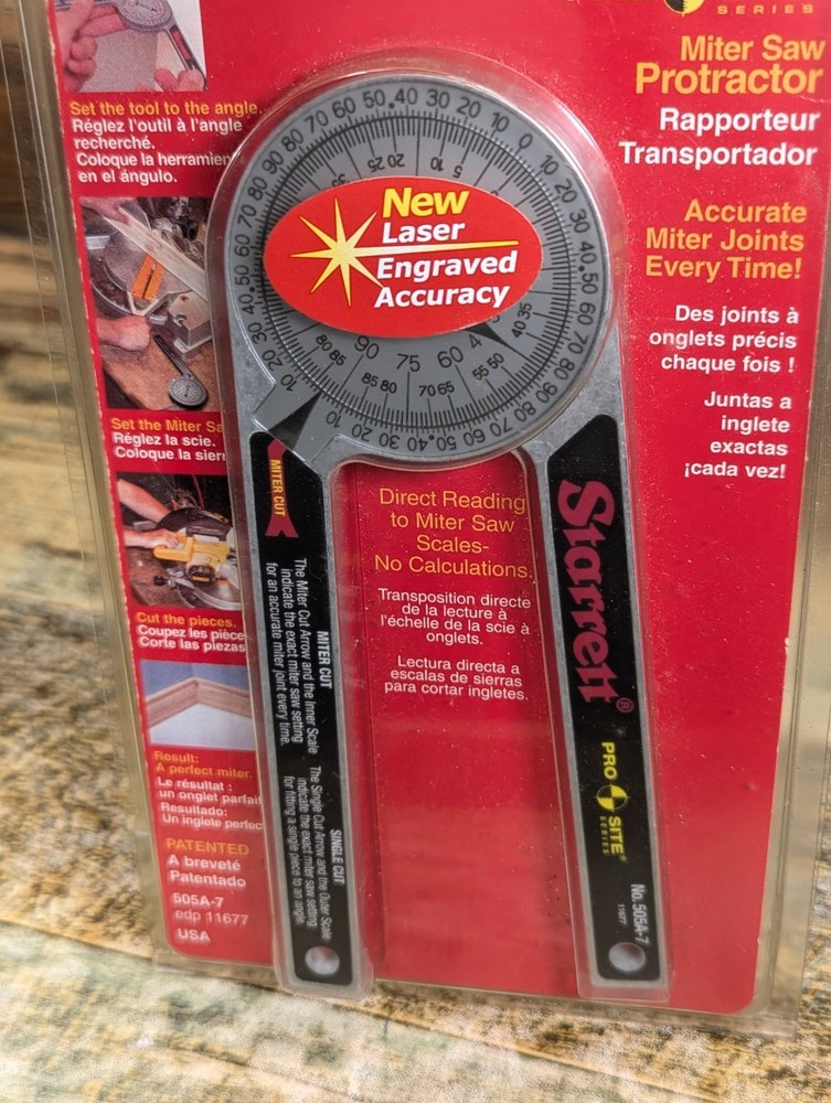 Starrett 505A-7 Miter Protractor 7"