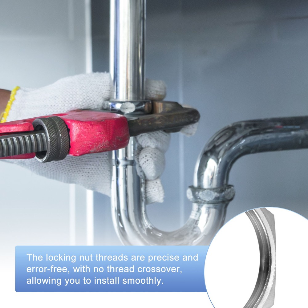 1-Pack Cast Pipe Fitting Hex Locknut, NPT1 1/4 Female Thread Hex Locking Nut