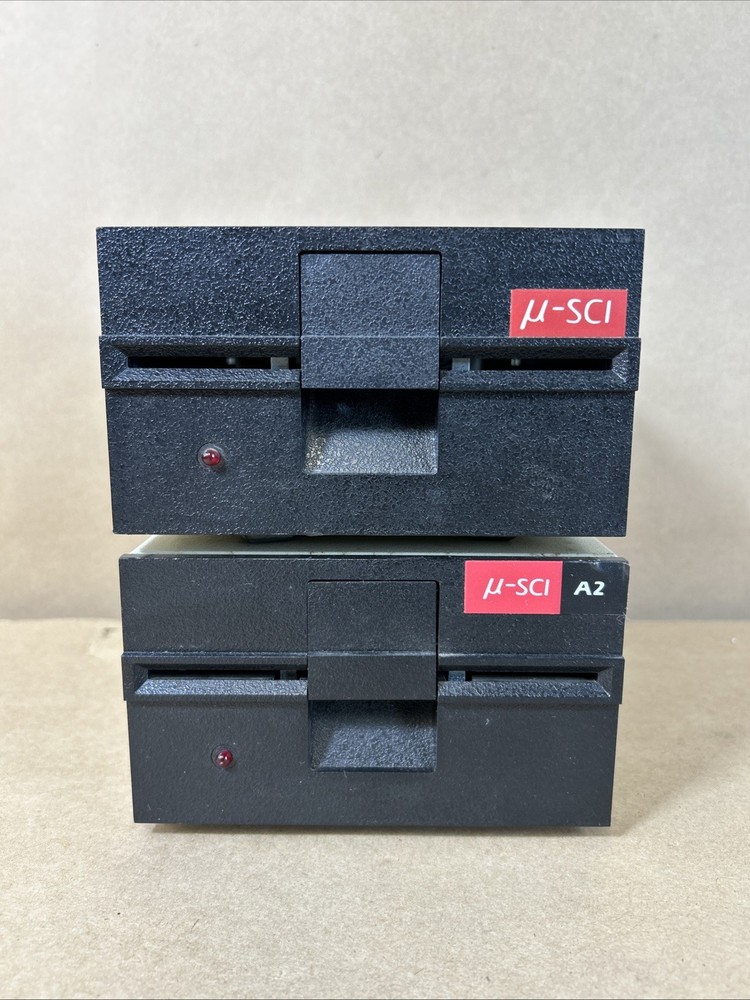 2 Vintage U-SCI MICROSCI 80/64e 5.25 Inch 5¼" Floppy Disk Drives untested