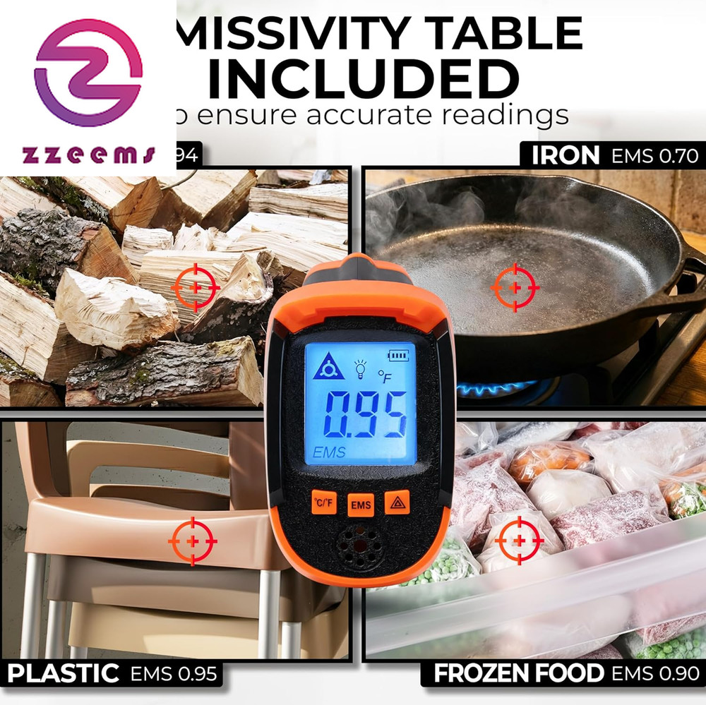 Infrared Temperature Gun - Handheld Surface Infrared Thermometer for Griddle, Gr