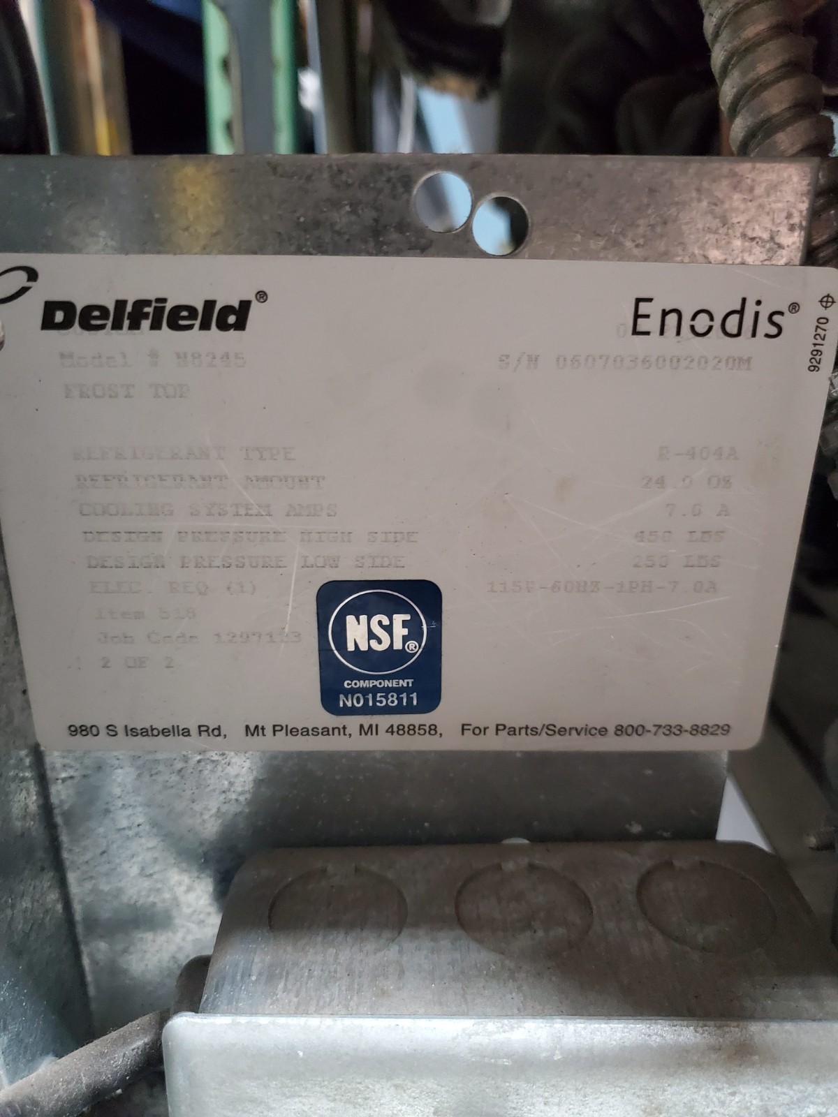 Delfield Drop In Frost Top 45”x 26” Cold Slab Counter N8245 Restaurant, Serving