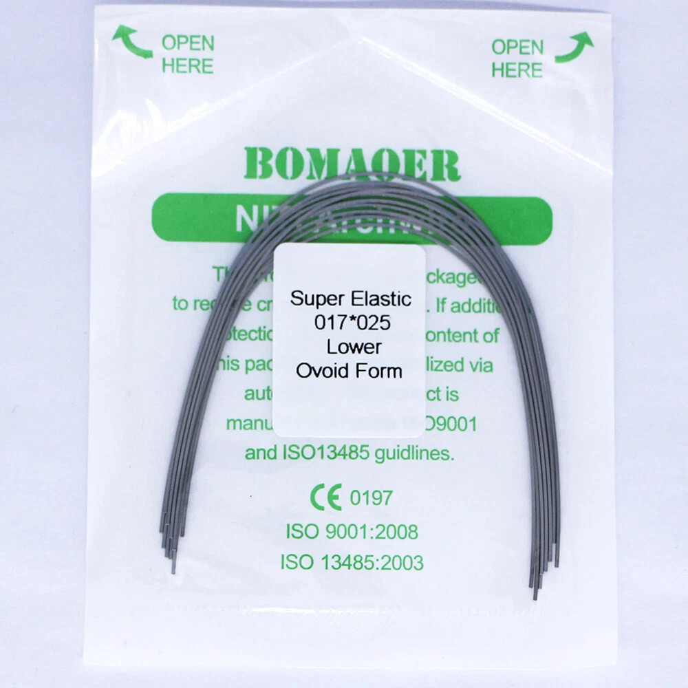Orthodontic Niti Archwire 017*025 Lower Super Elastic Round Rectangular Ovoid