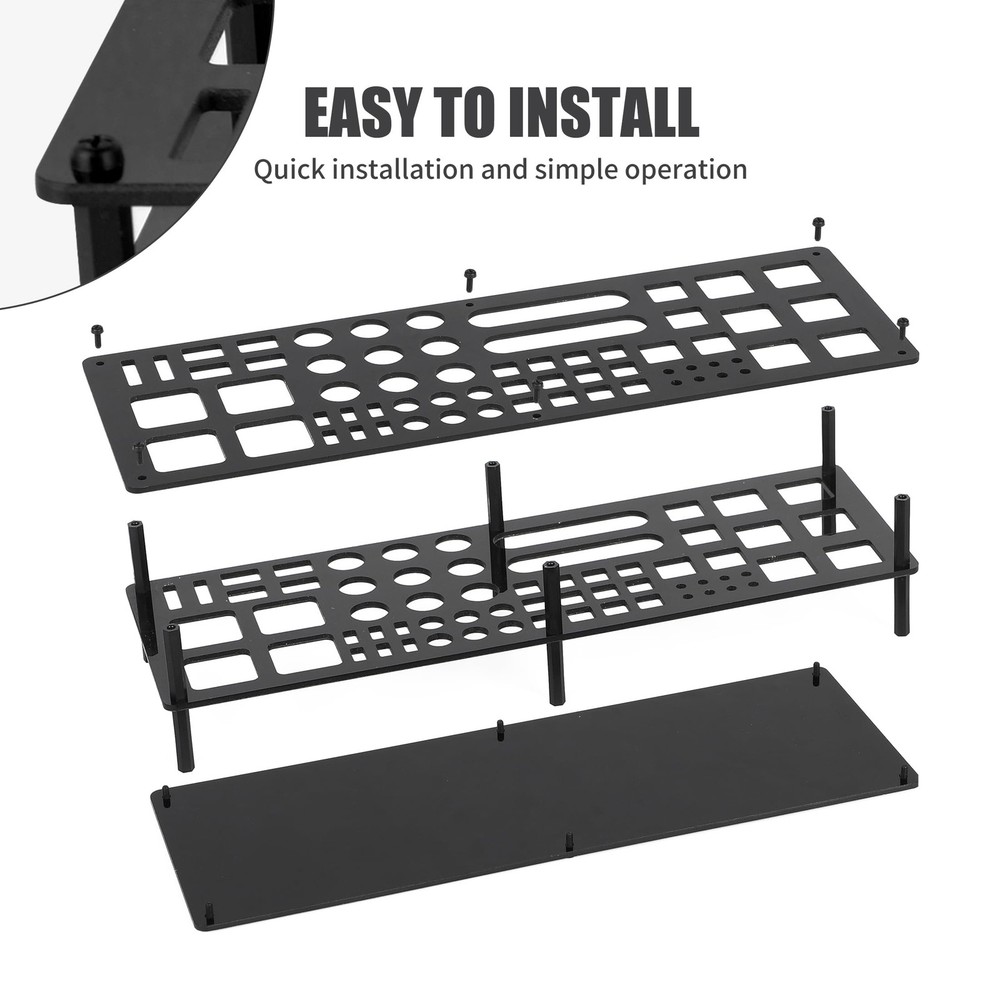 Screwdriver Storage Rack 63-Holes Acrylic Tool Stand Multi-Function Screwdriv...