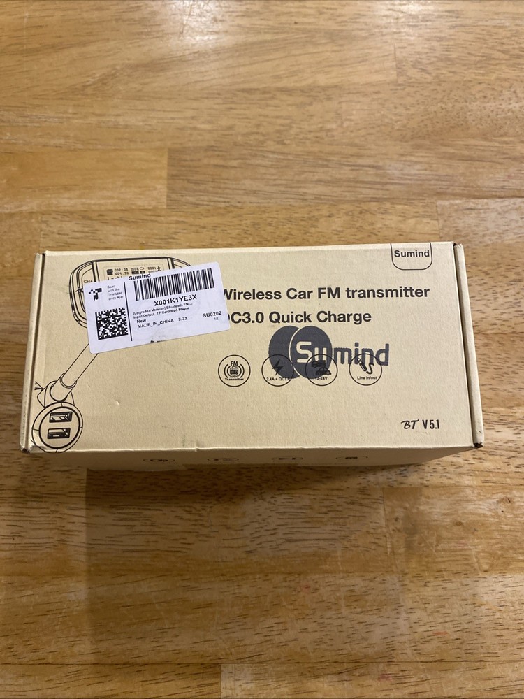 Sumid Bluetooth FM Transmitter wireless Radio adapter Hands free