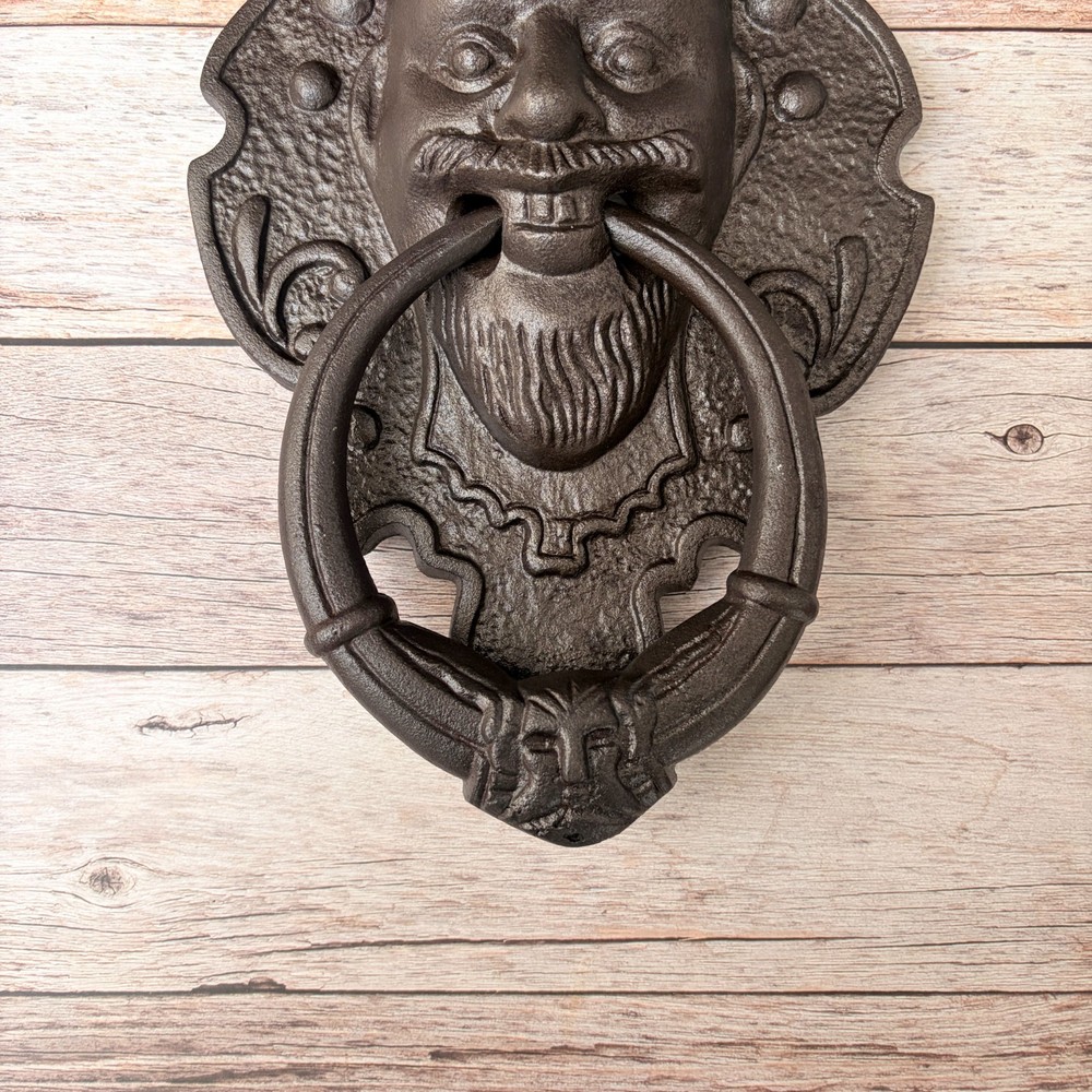 Cast Iron Devil Face Large Door Knocker Handle Pull – Rustic Farmhouse decor