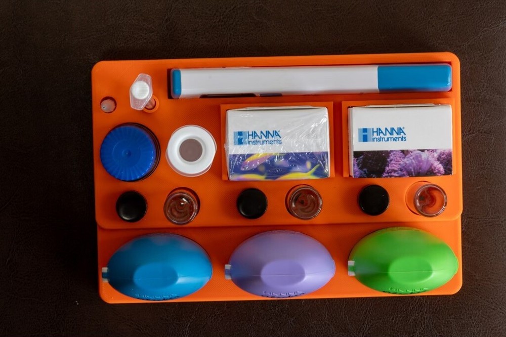 Hanna Checker 3D Printed Oranizer - Alkalinity, Nitrate, Phosphate and Salinity
