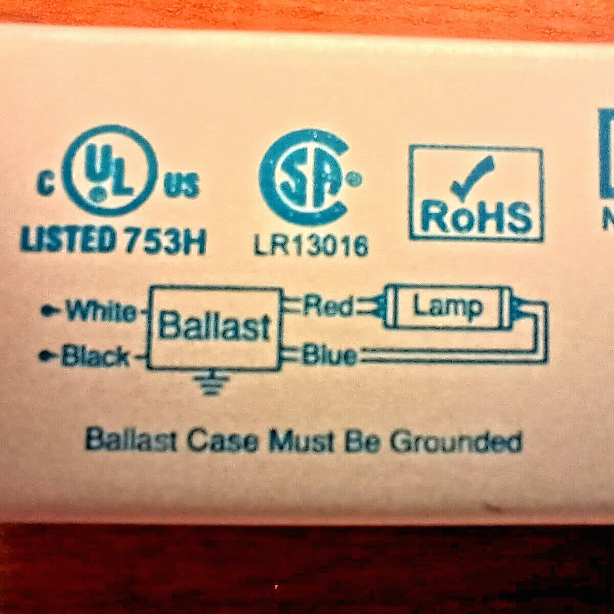 Robertson RSZ132T8120 Electronic Ballast, 120V, 50/60Hz, 0.40A UL/CSA [73-515]