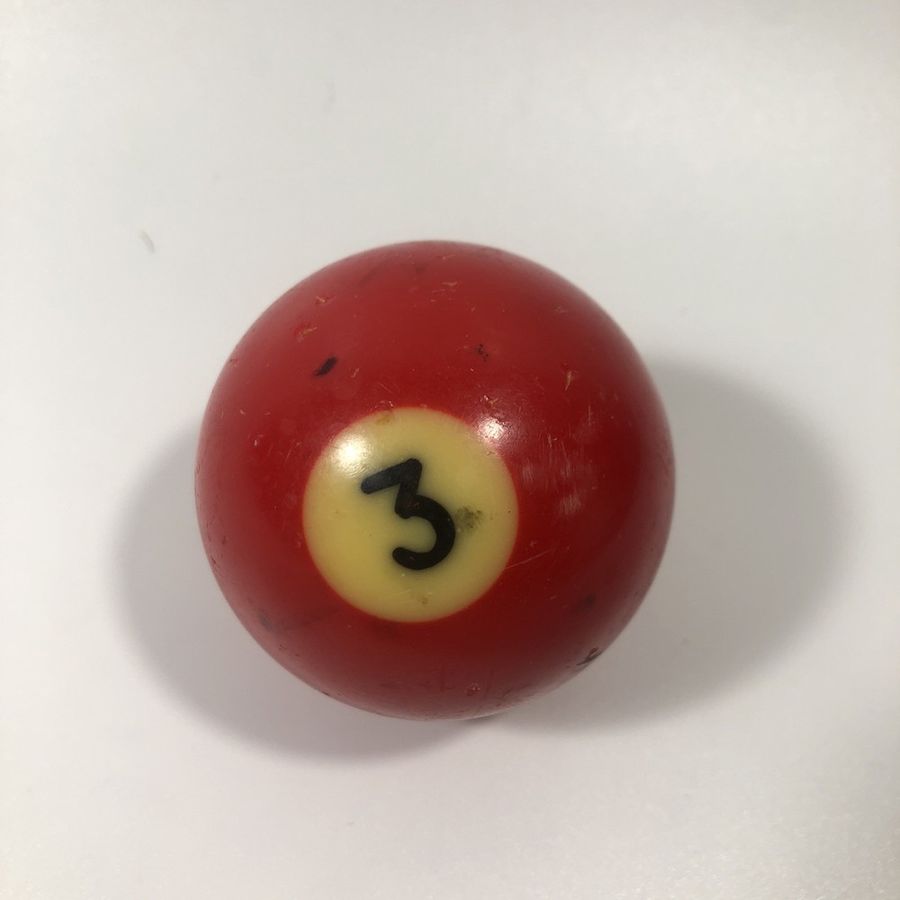 VTG Replacement Billiard Pool Ball 2 1/4" Diameter Standard # 3 Solid Red