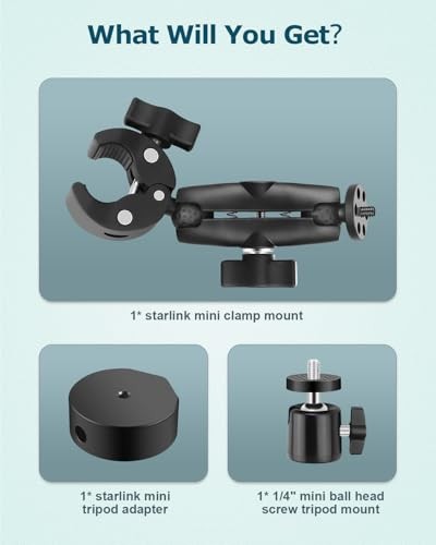 Starlink Mini Mount, Adjustable Clamp Mount for Starlink Mini Old Version