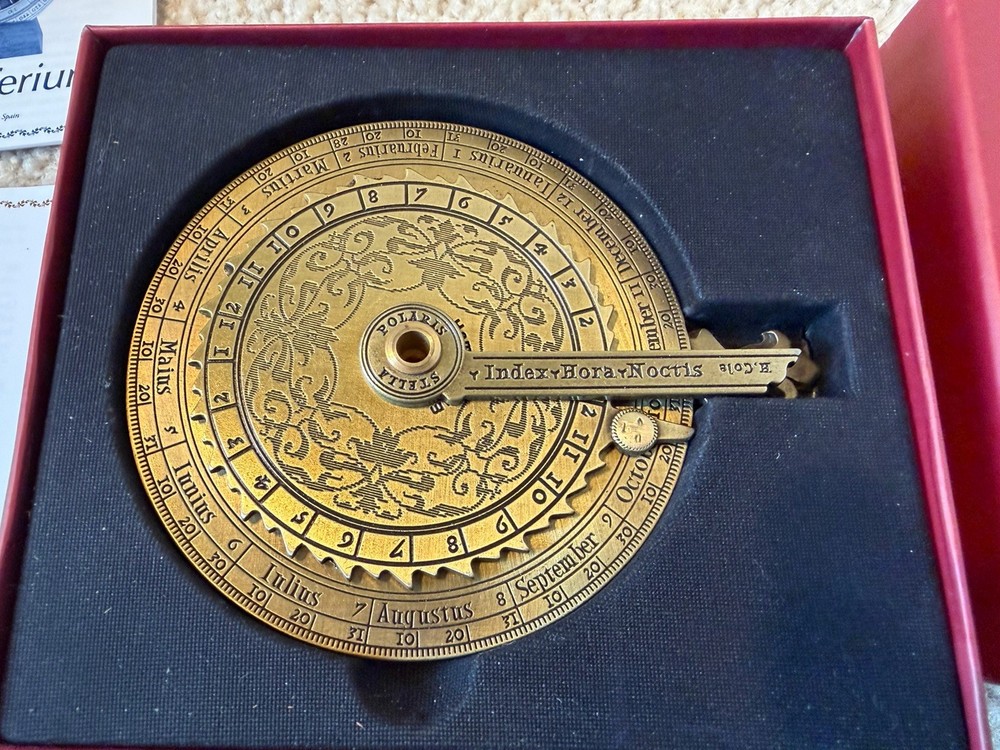 Hemisferium Nocturlabe & Tide Computer. Ancient Astronomy device, replica. New!