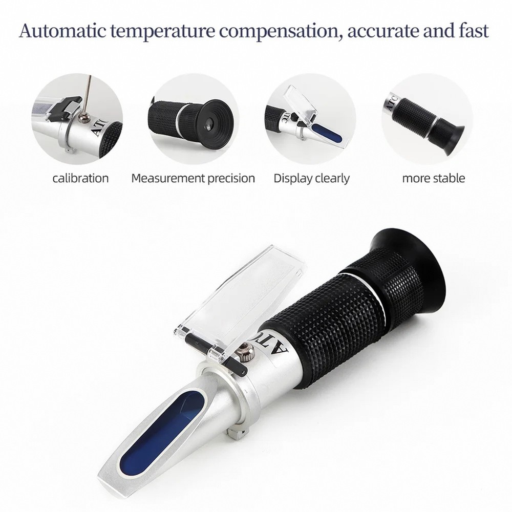 Handheld Refractometer for Alcohol Concentration 0-80 with ATC – Portable
