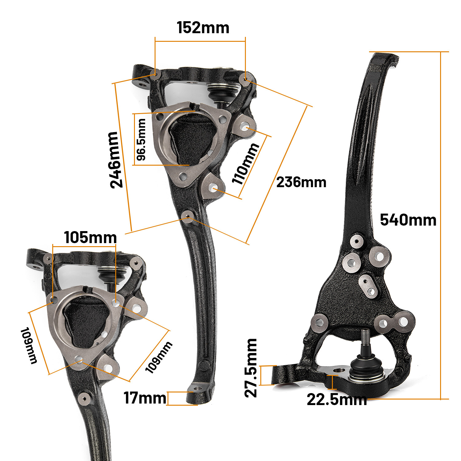 2Pcs Front Steering Knuckle for Dodge Challenger Charger Chrysler 300 2012-2021