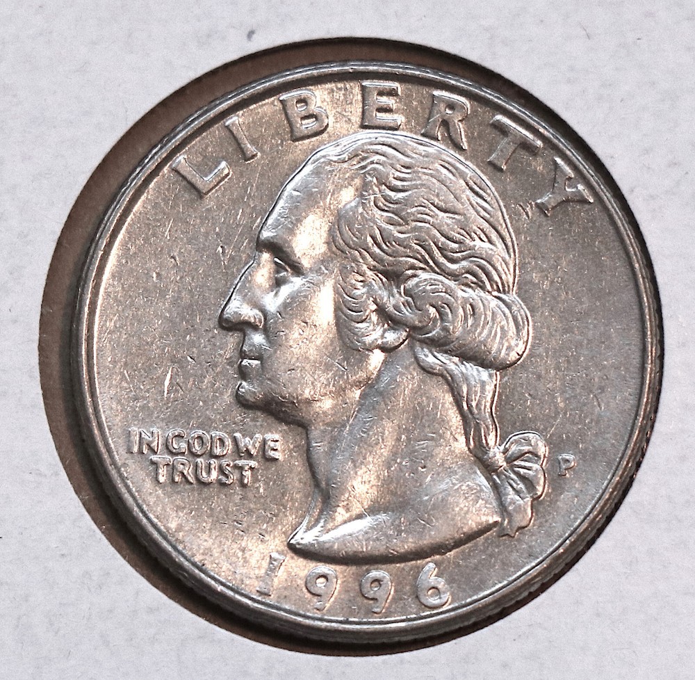 1996 P Washington Quarter circulated