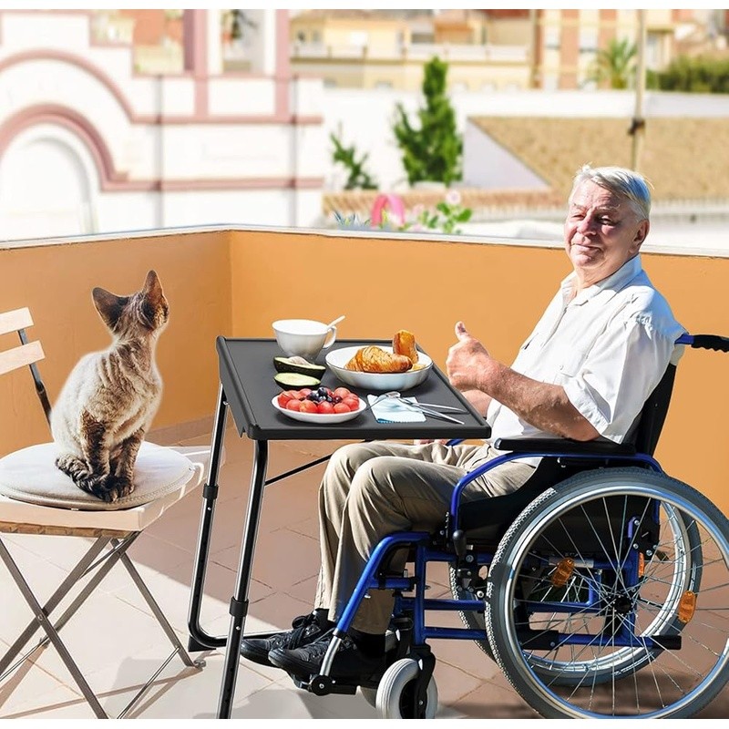 Multifunctional Adjustable TV Tray Table Snacks Workstation Bedside Use