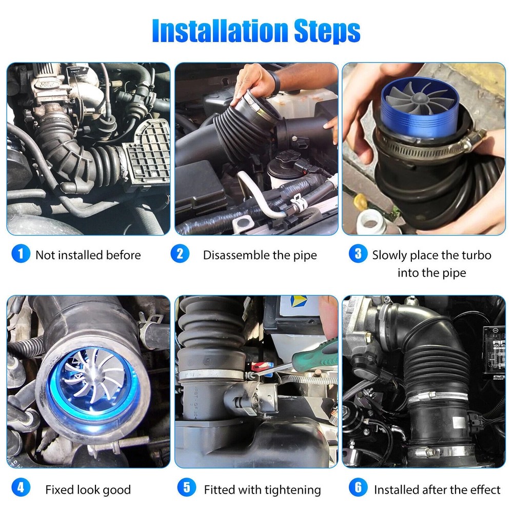 Car Accessories Cold Intake Filter Induction Kit Pipe Power Flow Hose System✅