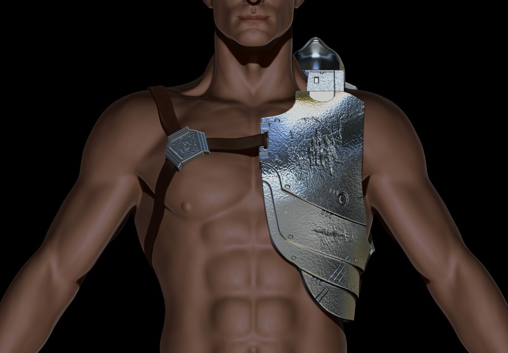 Predator Armor Bust Scale 1:1 File STL-OBJ For 3D Printing