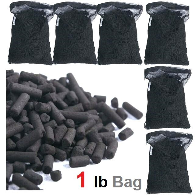 6 lbs Activated Carbon in 6 Media Bags for Aquarium Fish Pond Canister Filter