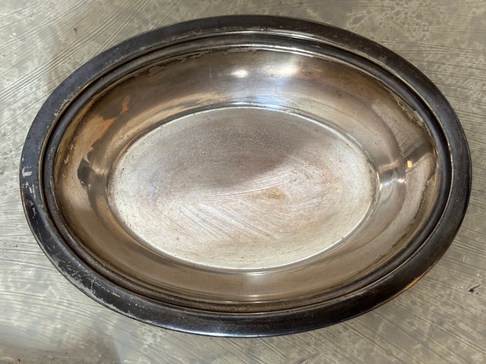 Small 6.25 Oval Dish by Wilson Co. - Silver Soldered Nickel Silver