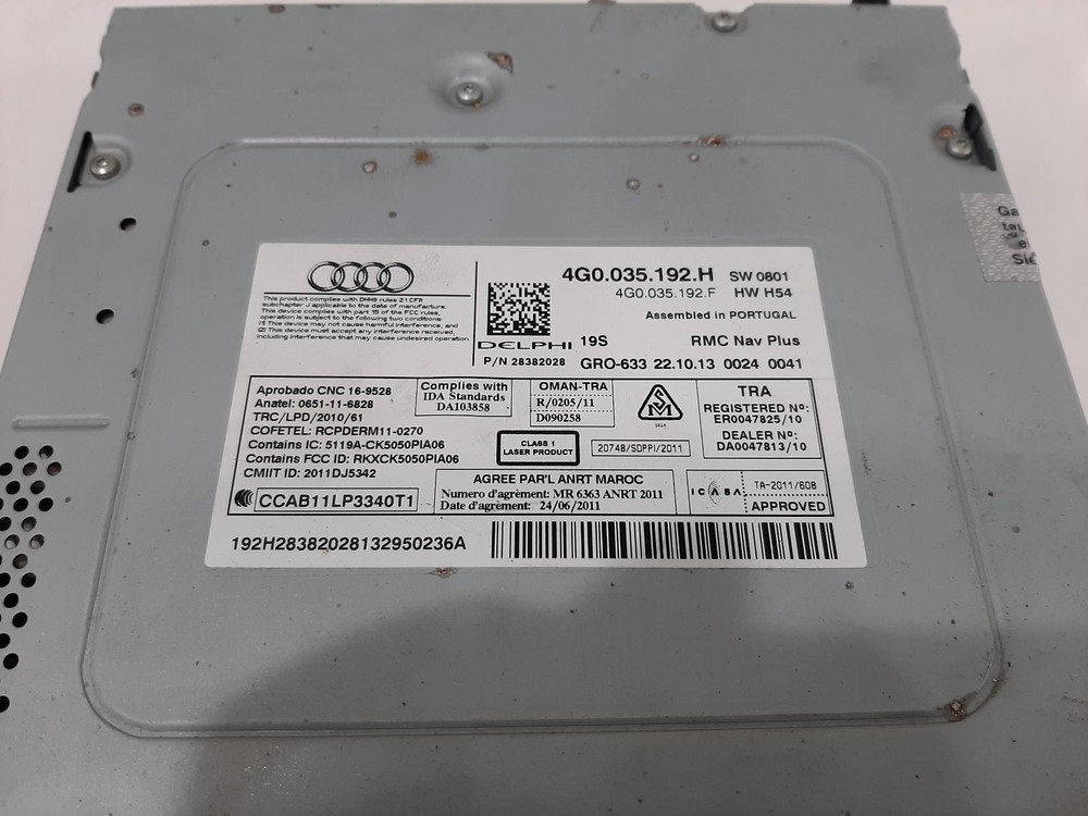 2013 AUDI A7 Mk1 (4G) SAT. NAV. UNIT Satellite Navigation Head Unit