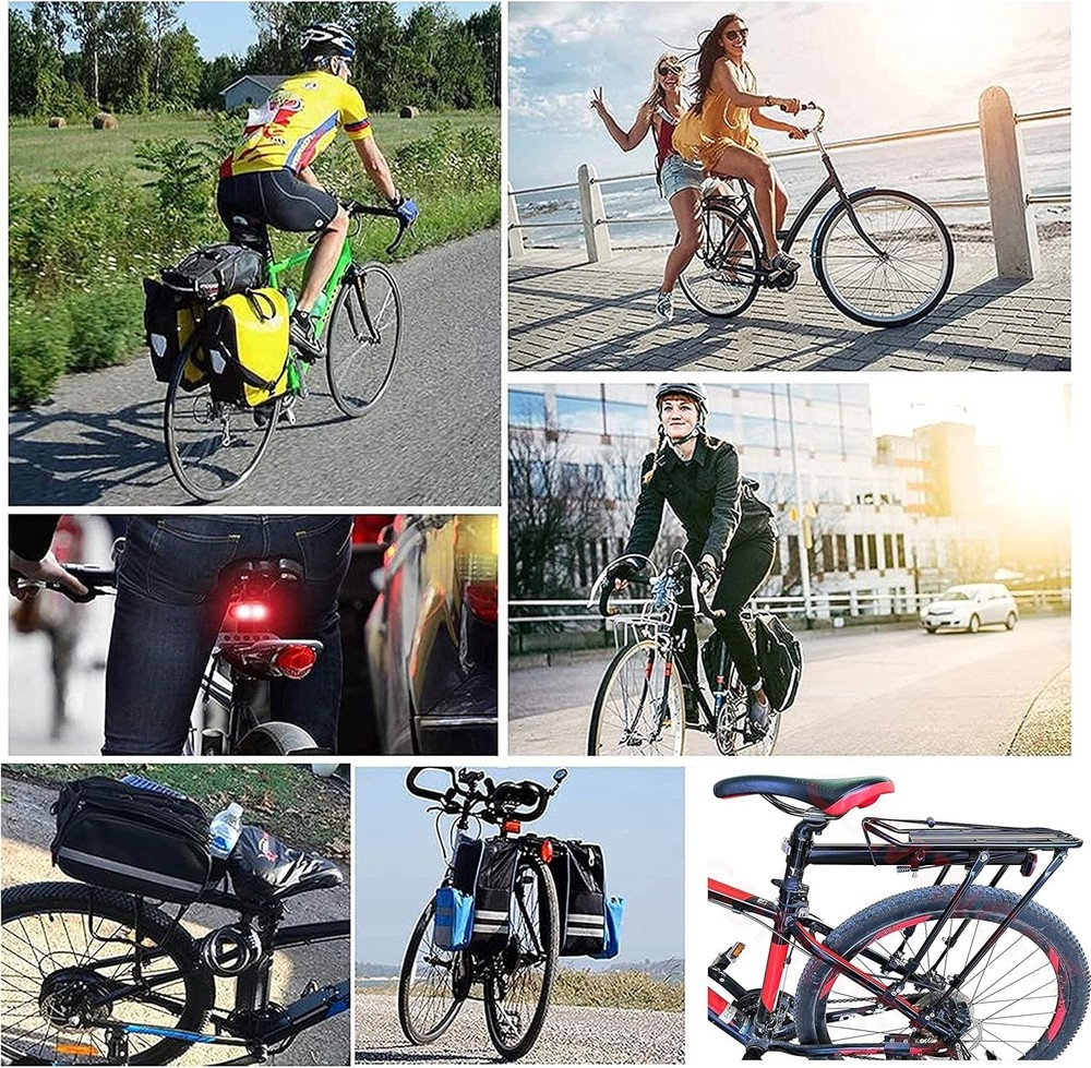 180lbs Capacity Solid Bearings Universal Adjustable Bicycle Luggage Cargo Rack