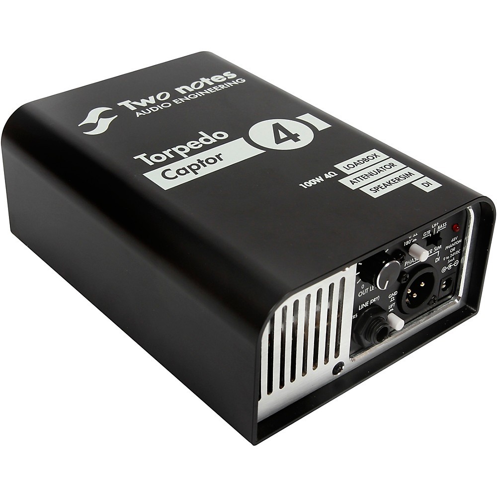 Two Notes Audio Engineering Torpedo Captor Loadbox/Attenuator/DI Black 4 Ohm